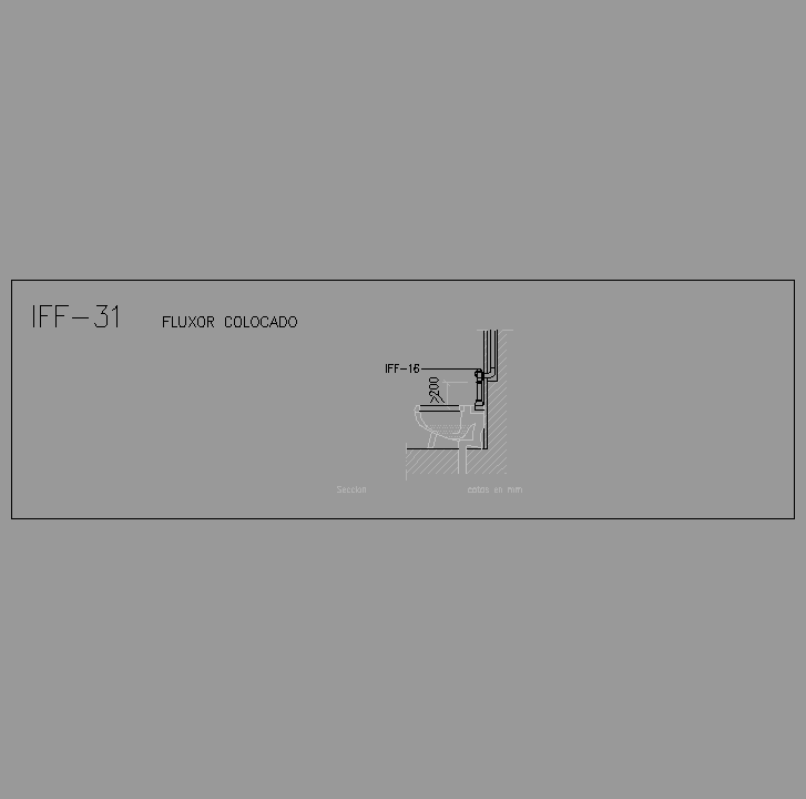 Bloque Autocad Fluxor colocado
